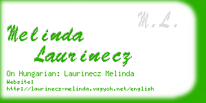 melinda laurinecz business card